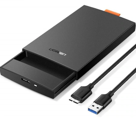 Rack extern CM237 pt HDD si SSD SATA 2.5 conectare USB 3.0 max 5 Gbps 1 x 50cm USB to Micro USB 3.0 Cable ABS negru - Ugreen
