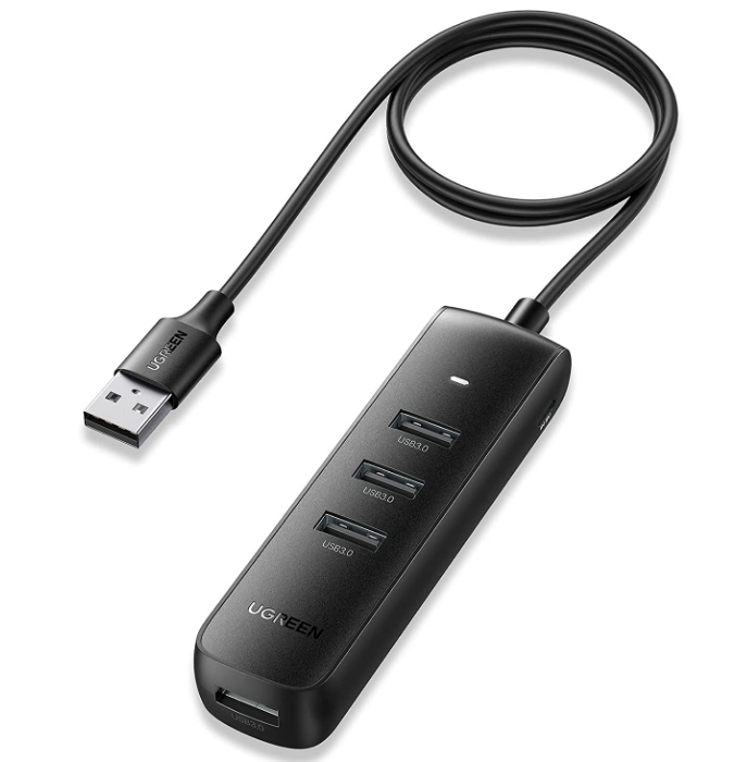 Hub USB Ugreen CM416 4x USB 3.0 cablu 1m negru