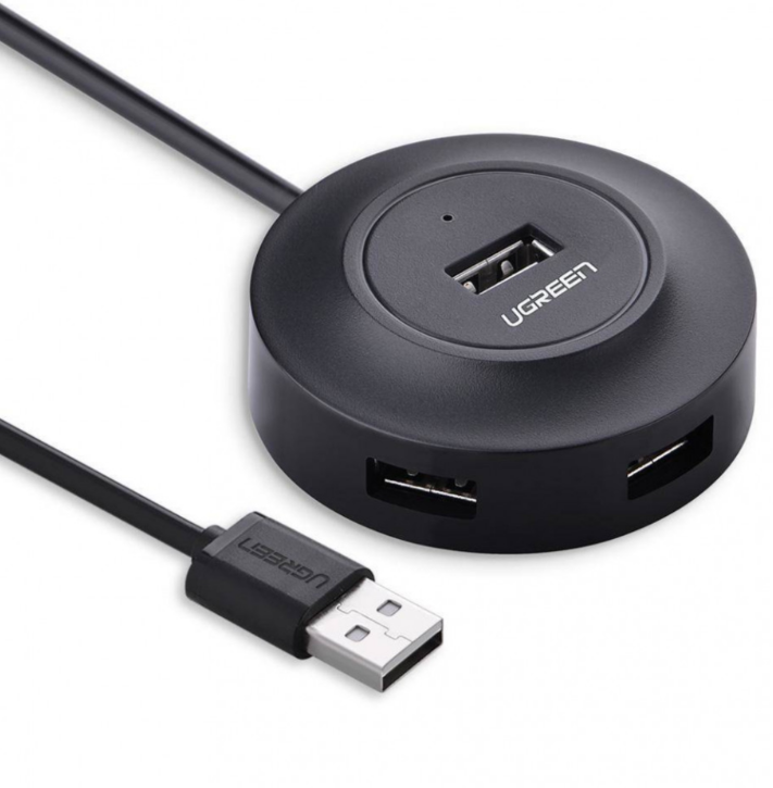 Hub USB Ugreen CR106 4x USB 2.0 cablu 1m negru
