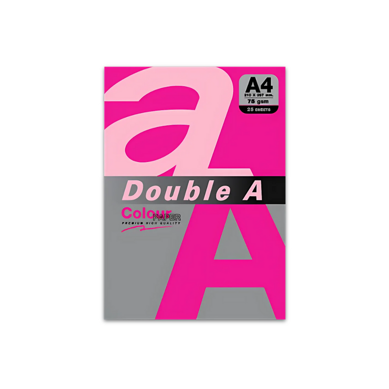 Hârtie Color Copiator A4 Neon 75g 25 Coli/Top Double A Roz