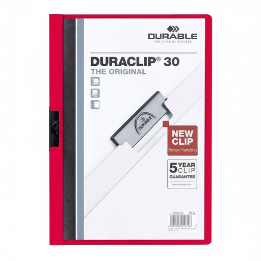 Dosar plastic cu clip roșu Durable format A4