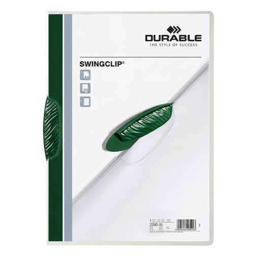 Dosar plastic cu clip verde Durable format A4