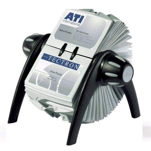 Fișier rotativ cărți de vizită Durable Visifix Flip negru pentru 400 cărți