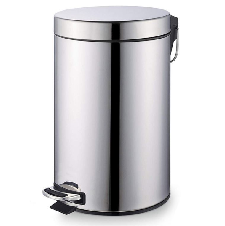 Coș gunoi inox 20L cu pedală și găleată interioară