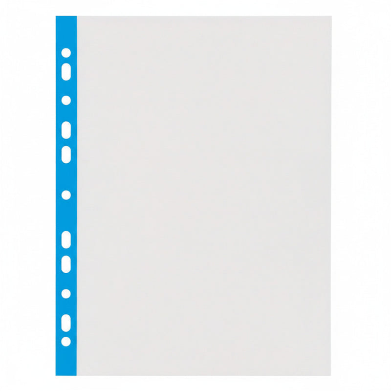 Folii Protecție A4 Transparente cu Margine Albastră, 40 Microni, 100/set Donau