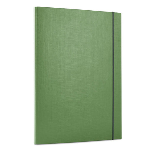 Mapă carton rigid plastifiat Donau cu elastic, A4, lățime 15mm, culoare verde