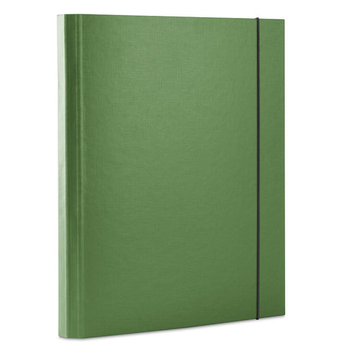 Mapă carton rigid plastifiat Donau cu elastic, A4, lățime 30mm, culoare verde