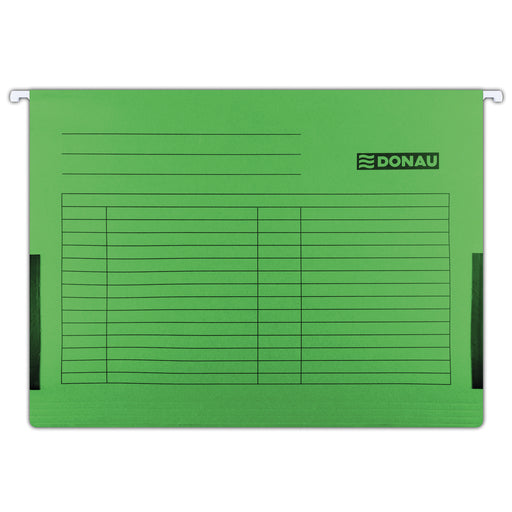 Dosar Suspendabil cu Burduf și Etichetă, Baghetă Metalică, 5 buc/Set, Verde marca Donau