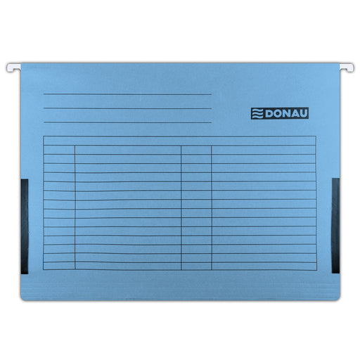 Dosar Suspendabil cu Burduf și Etichetă, Baghetă Metalică, 5 buc/Set, Albastru marca Donau