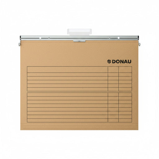 Dosar Suspendabil cu Șină, Carton 230g/mp, Baghetă Metalică, 5 buc/Set, Maro marca Donau
