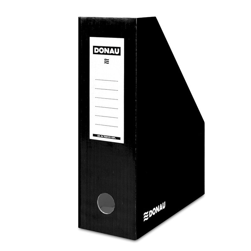 Suport Vertical Cataloage A4 Carton Laminat 10cm Negru - DONAU