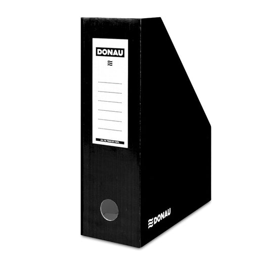 Suport Vertical Cataloage A4 Carton Laminat 10cm Negru - DONAU