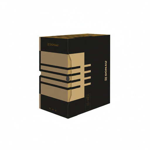 Cutie Arhivare 155mm Carton 390gsm Negru/Kraft 340x155x300mm - Donau
