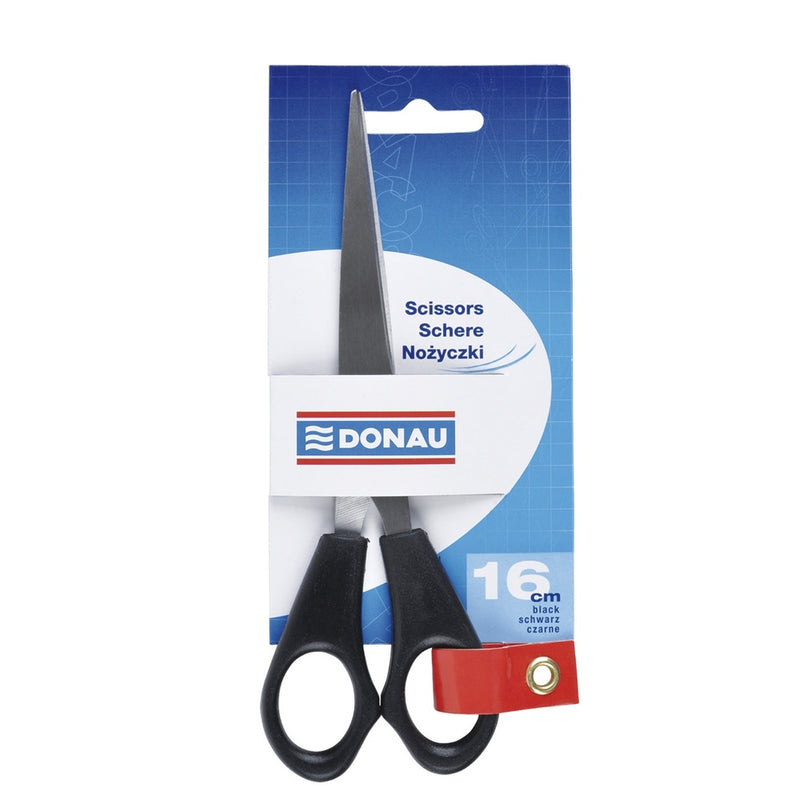 Foarfeca birou 16cm DONAU Clasic - Maner Negru