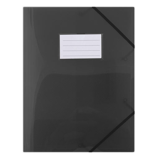 Mapă plastic cu elastic pe colțuri 480 microni negru transparent Donau