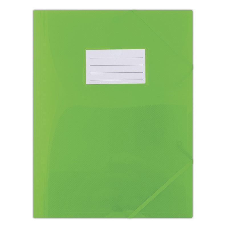 Mapă plastic cu elastic pe colțuri 480 microni verde transparent Donau