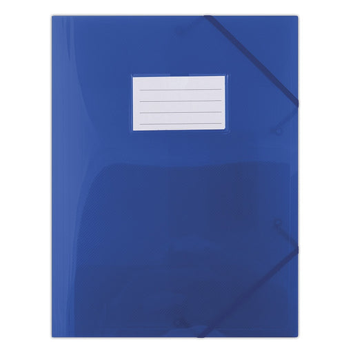 Mapă plastic cu elastic pe colțuri 480 microni albastru transparent Donau