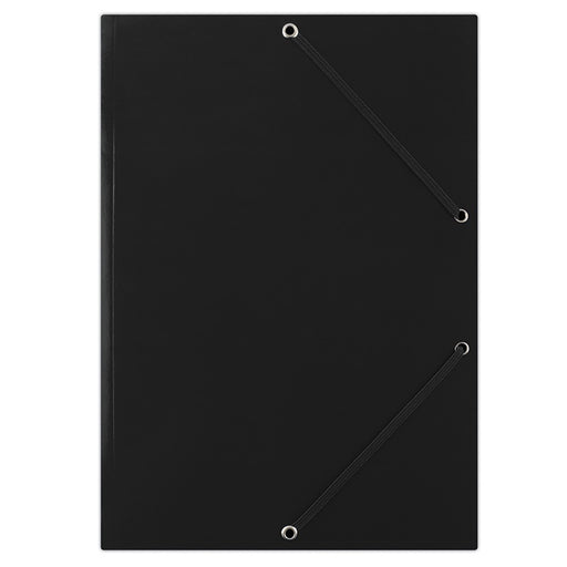 Mapă carton plastifiat Donau 400gsm cu elastic pe colțuri, A4, culoare neagră
