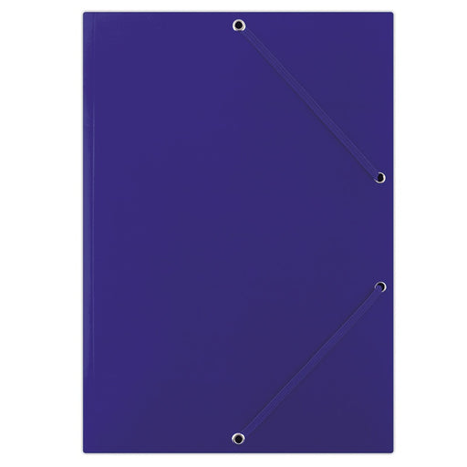 Mapă carton plastifiat Donau 400gsm cu elastic pe colțuri, A4, culoare albastră