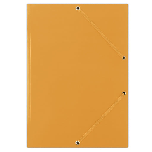 Mapă carton plastifiat Donau 400gsm cu elastic pe colțuri, A4, culoare portocalie