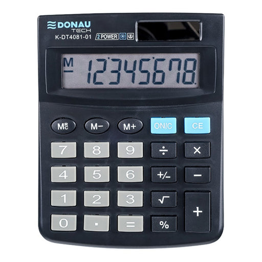 Calculator de Birou Tech 8 Digiți 130 x 104 x 19 mm Negru - Donau