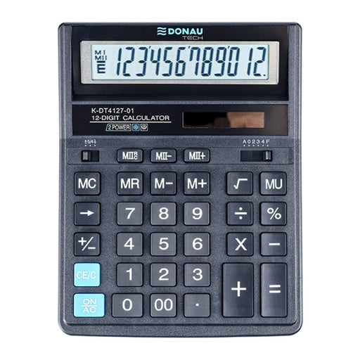 Calculator de Birou Tech 12 Digiți 203 x 158 x 31 mm Negru - Donau