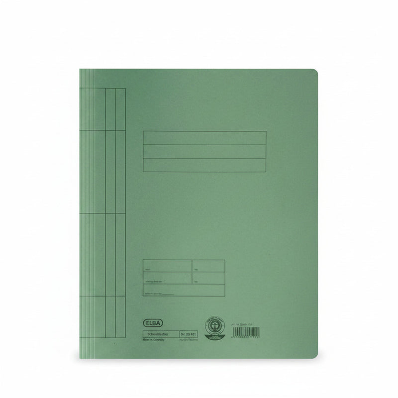 Dosar carton cu șină ELBA Smart Line verde pentru organizarea și arhivarea documentelor