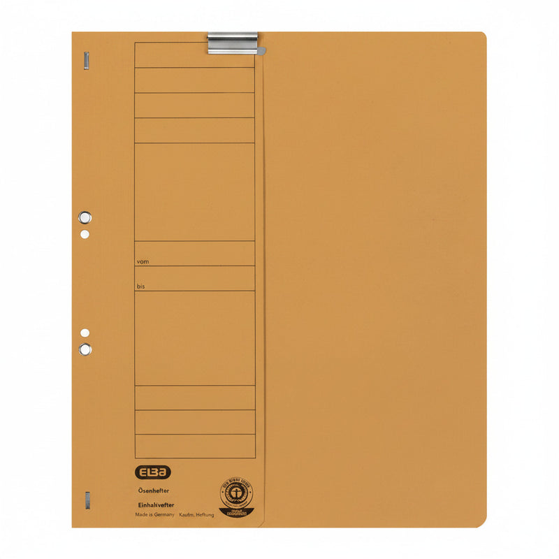 Dosar carton cu capse 1/2 ELBA Smart Line galben pentru organizarea și arhivarea documentelor
