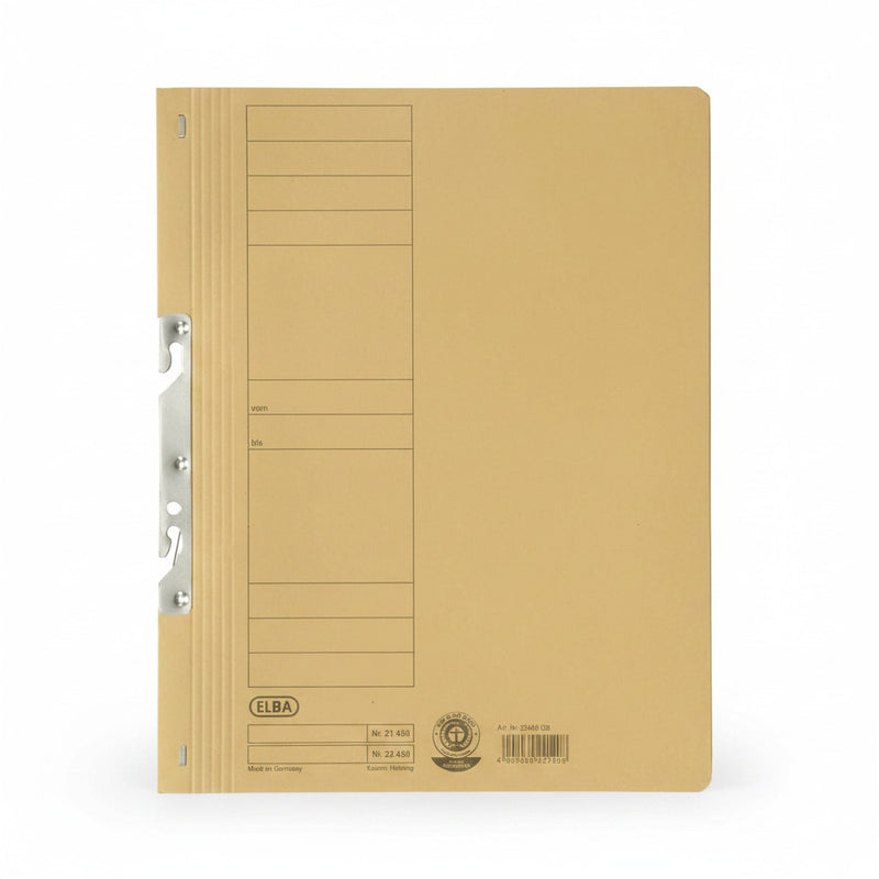 Dosar carton încopciat 1/1 ELBA Smart Line galben pentru organizarea și arhivarea documentelor