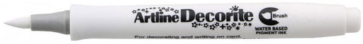 Marker Decorite Vârf Flexibil tip Pensulă Artline Alb