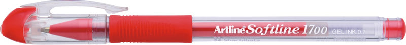 Pix cu Gel Softline 1700 cu Rubber Grip Vârf 0,7 mm Artline Roșu