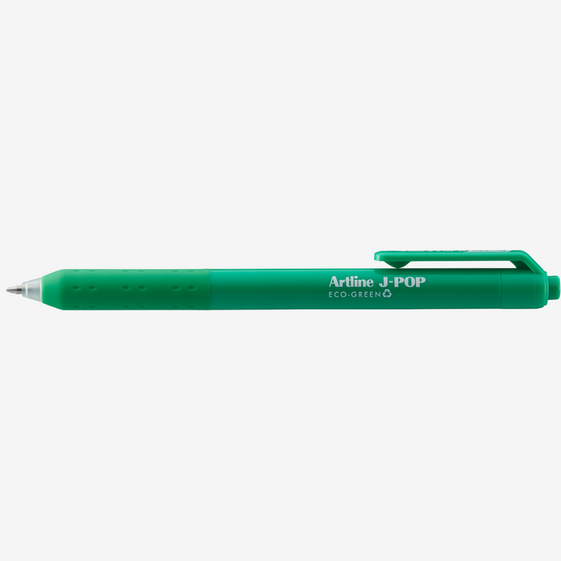 Pix cu Gel J-Pop Eco Green cu Rubber Grip Vârf 0,7 mm Artline Verde