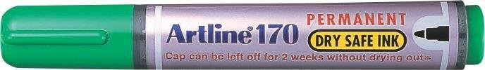 Marker Permanent 170 Dry Safe Vârf Rotund 2 mm Artline Verde