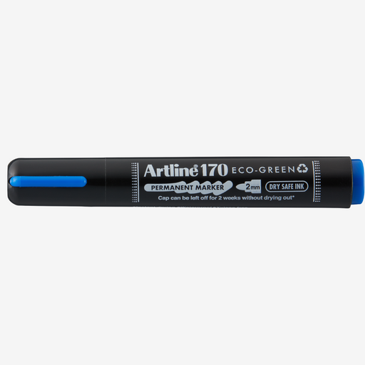 Marker Permanent 170 Eco Green Dry Safe Vârf Rotund 2 mm Artline Albastru