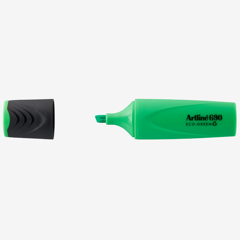 Textmarker 690 Eco Green Vârf Teșit 1-4 mm Artline Verde Fluorescent