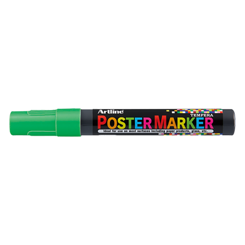 Marker pentru Poster cu Vârf Rotund 2 mm Artline Verde Fluorescent