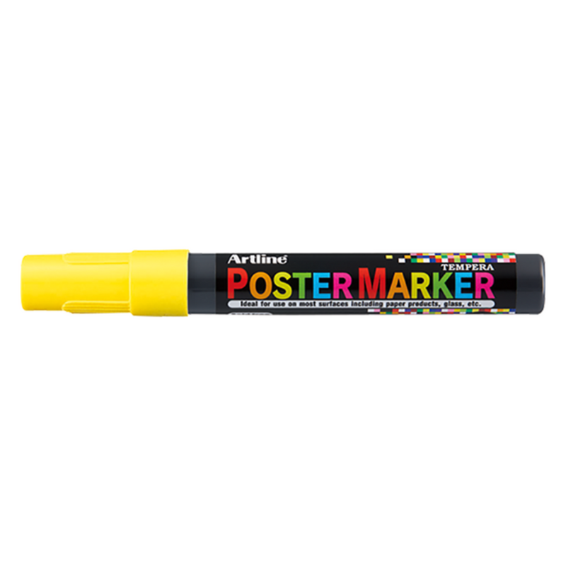 Marker pentru Poster cu Vârf Rotund 2 mm Artline Galben Fluorescent