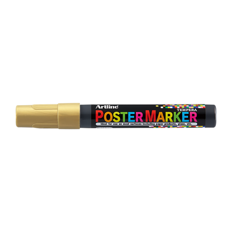 Marker pentru Poster cu Vârf Rotund 2 mm Artline Auriu