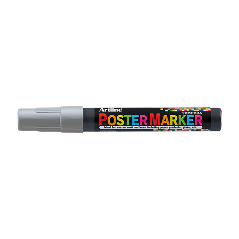 Marker pentru Poster cu Vârf Rotund 2 mm Artline Argintiu