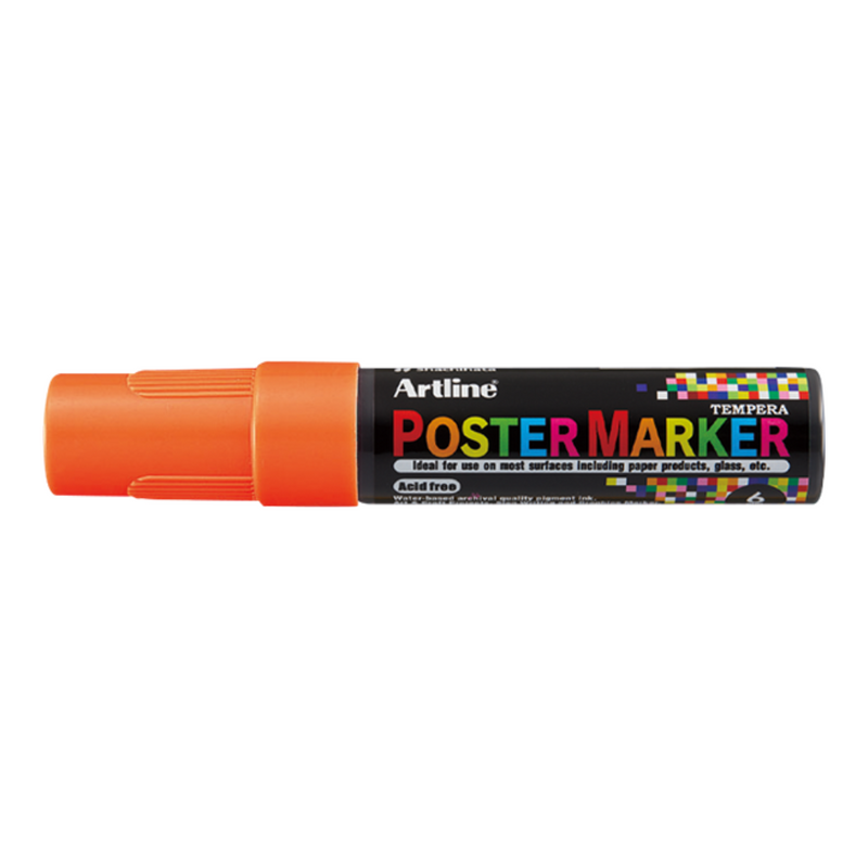 Marker pentru Poster cu Vârf Rotund 6 mm Artline Portocaliu Fluorescent