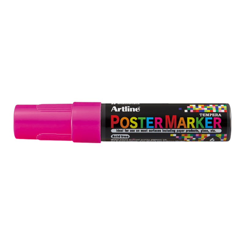 Marker pentru Poster cu Vârf Rotund 6 mm Artline Roz Fluorescent