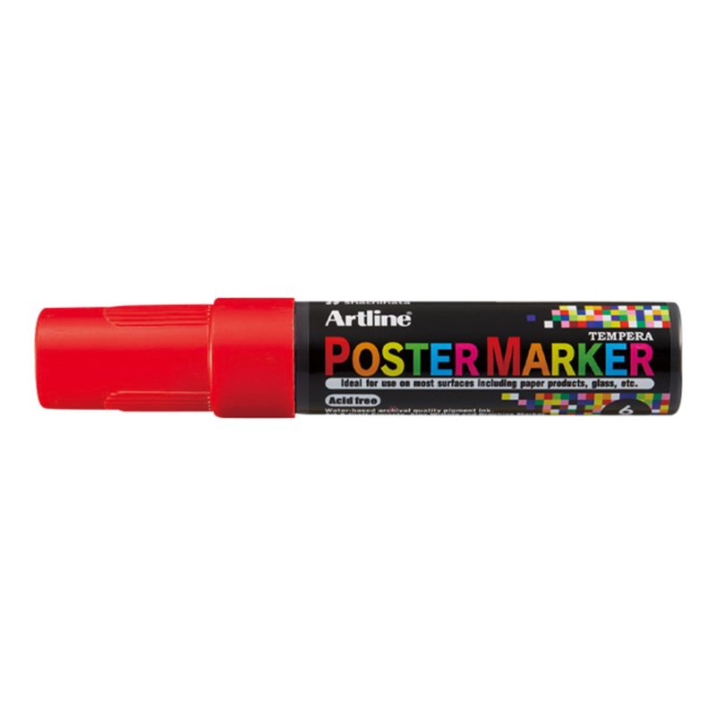 Marker pentru Poster cu Vârf Rotund 6 mm Artline Roșu