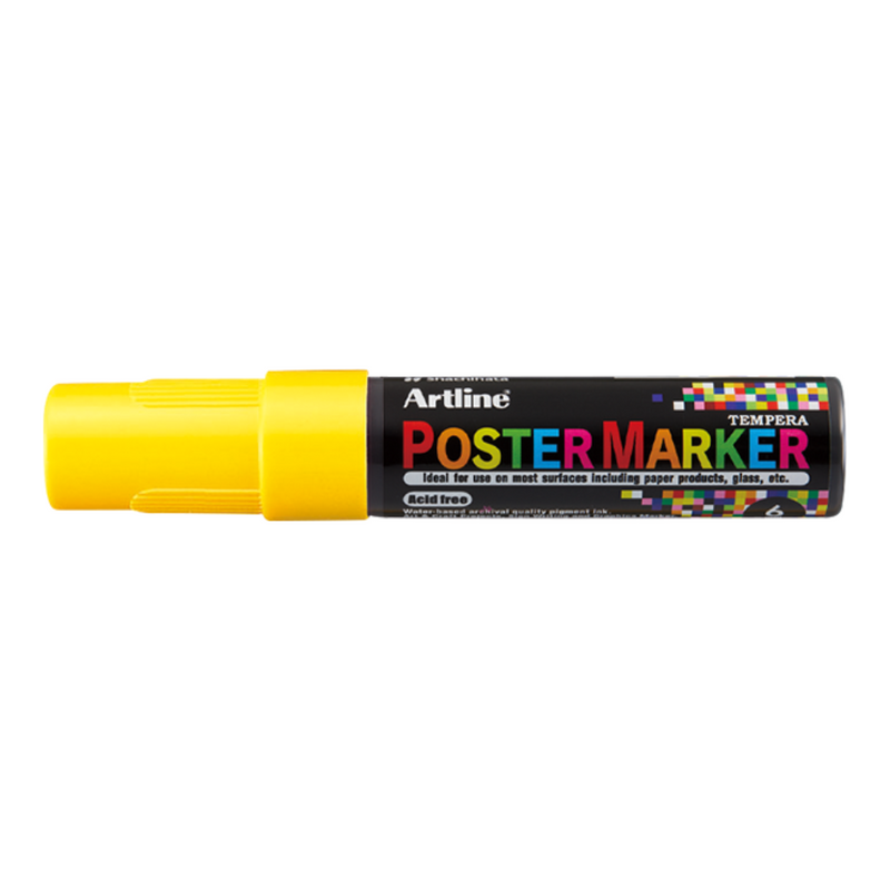 Marker pentru Poster cu Vârf Rotund 6 mm Artline Galben