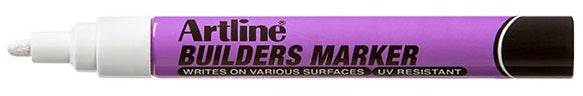 Marker pentru Constructori Vârf Rotund 2,3 mm Artline Alb