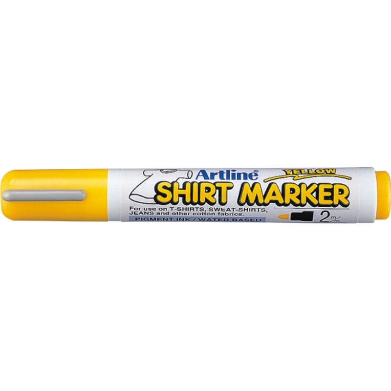 Marker pentru Textile T-Shirt Vârf Rotund 2 mm Artline Galben
