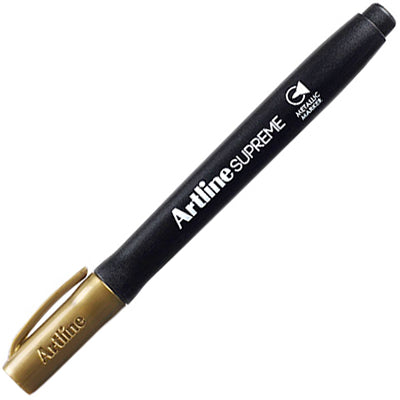 Marker Permanent Supreme Metallic Vârf Rotund 1 mm Artline Auriu
