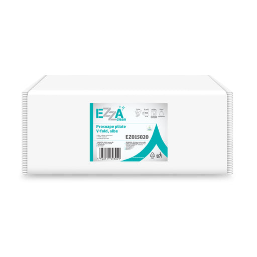 Prosoape pliate V EZZA Clean 2 straturi 23 x 21 cm - 20 pachete x 150 buc