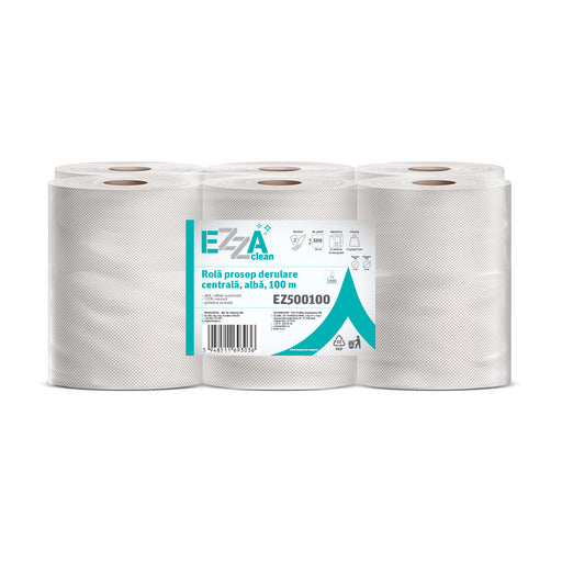 Rola prosop derulare centrala EZZA Clean 2 straturi 100 m - 6 role