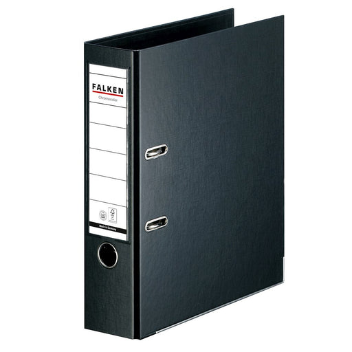 Biblioraft Chromocolor 80 mm Negru marca Falken pentru organizarea și arhivarea documentelor