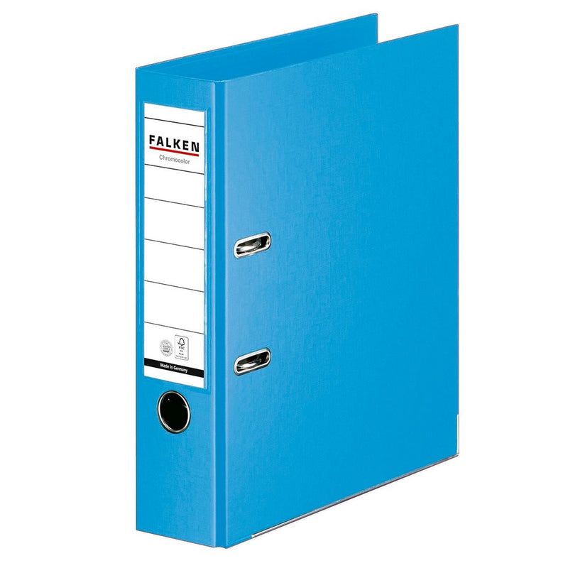 Biblioraft Chromocolor 80 mm Albastru Deschis marca Falken pentru organizarea și arhivarea documentelor